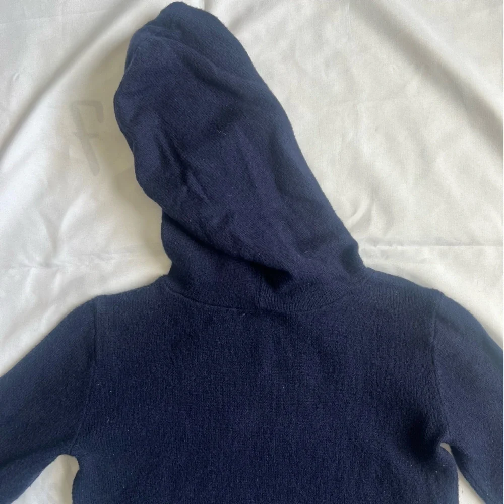 Baby Gap Navy Blue Pullover Sweater with Hood and Long Sleeves Size 12-18 Months